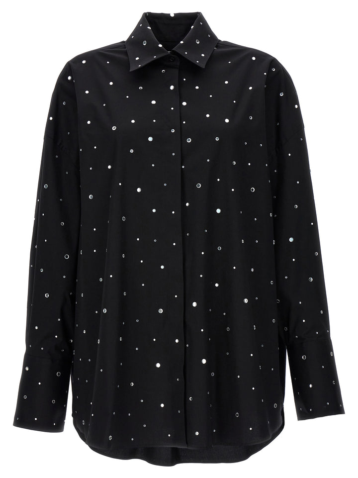 Rhinestone Shirt Shirt, Blouse Black