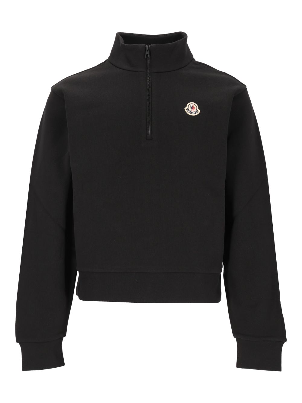 Moncler Cotton Zip-Up Sweatshirt With Logo Sweatshirts - Black | a6190c7bb755b4e24684e1b03ae324ffce90f892