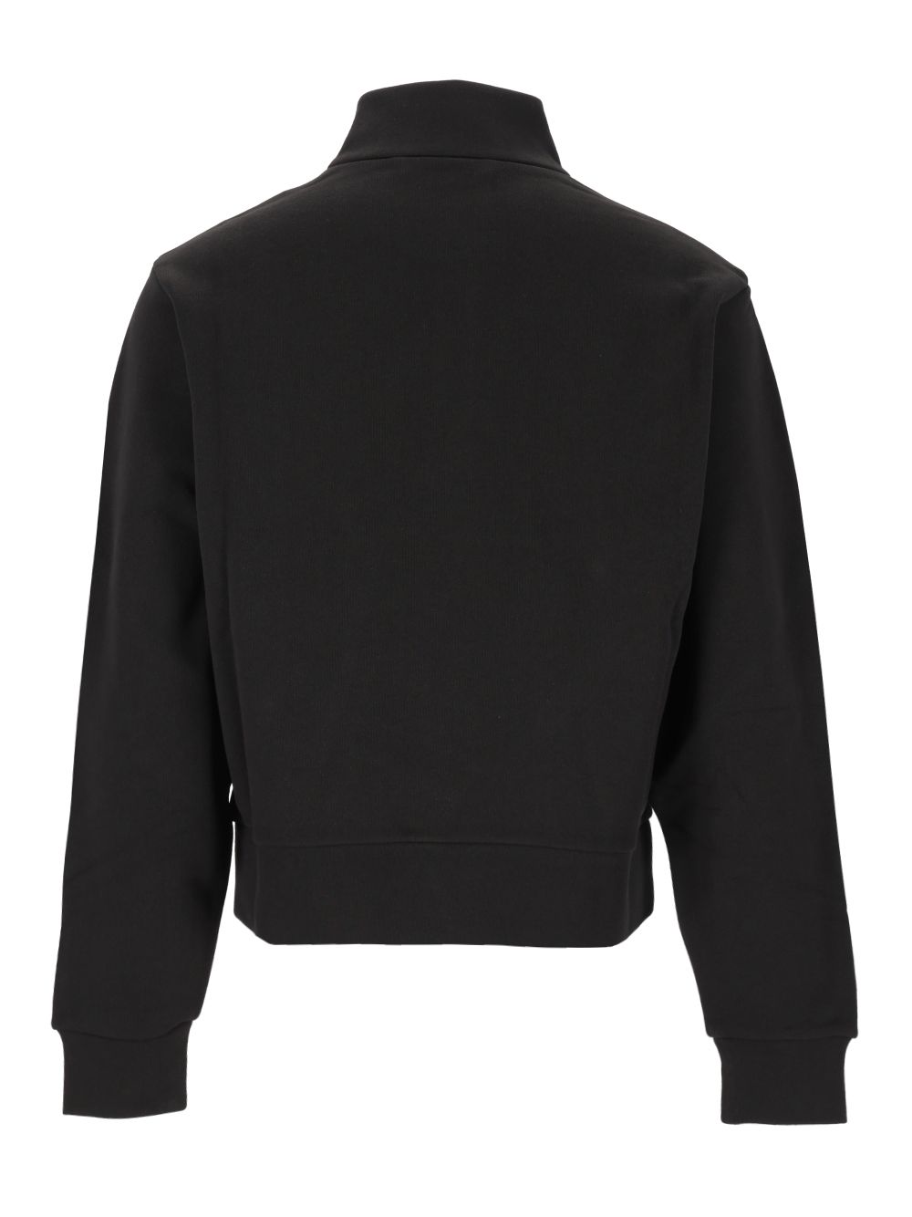 Moncler Cotton Zip-Up Sweatshirt With Logo Sweatshirts - Black | 9d86a21e2163109d36a1b270f910ea6b5d74811a