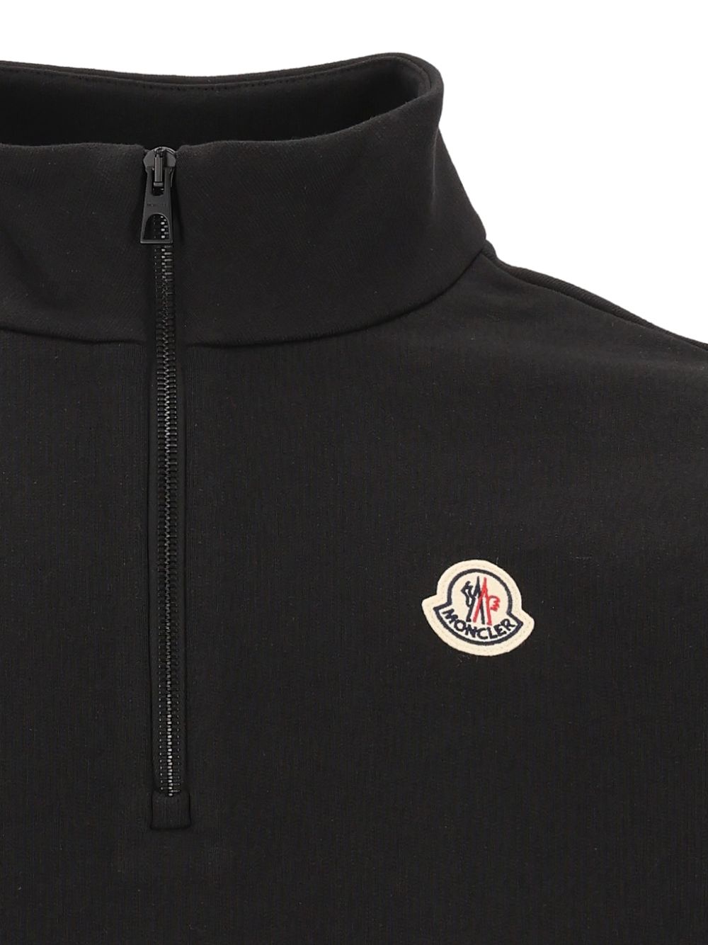 Moncler Cotton Zip-Up Sweatshirt With Logo Sweatshirts - Black | 4f50f39778265c9a2da9dbd76d18a8a06913d899