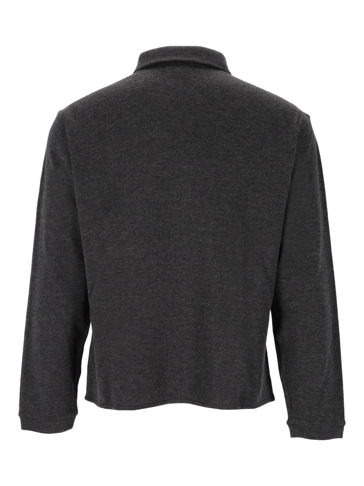 Giorgio Armani Cashmere Knit Shirt Shirts - Grey | baf930aca4bc78bbdf21e3edbed9bc0d7886bcba