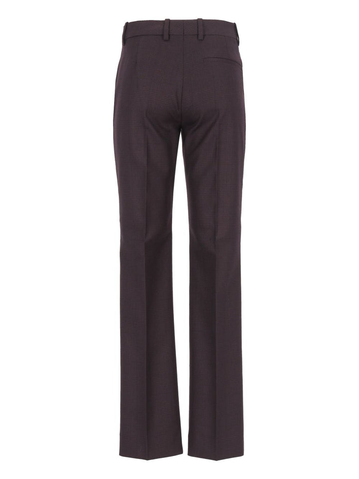 Burberry Checked Wool Tailored Trousers - Brown | 1f68618948929edc87efeb887657434248b9964e