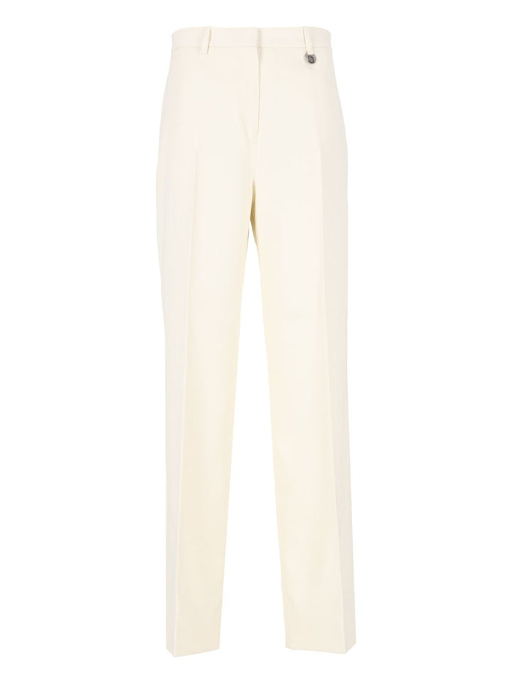 Burberry Pinstriped Wool Tailored Trousers - White | af29abaf6d4da5ac9375d13951934dd3eab4551f