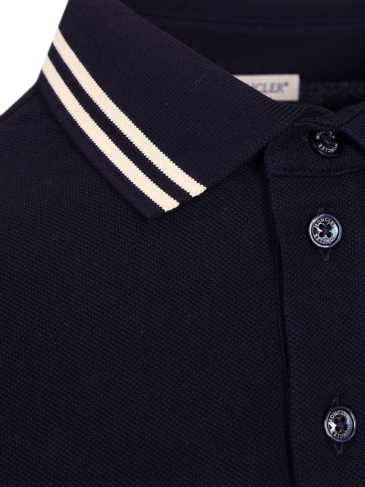 Moncler Piqué Polo shirt - Blue | e947986909fbd74473546f92a975e78a2d7d0ef1