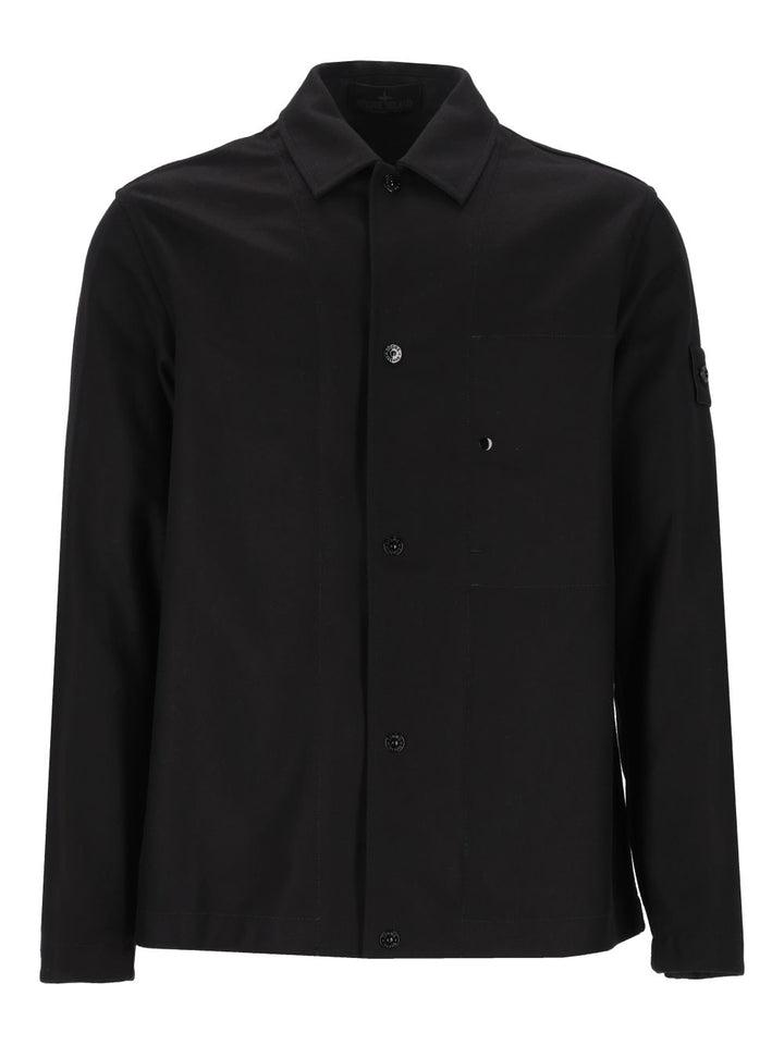 Stone Island Coated Jackets Black