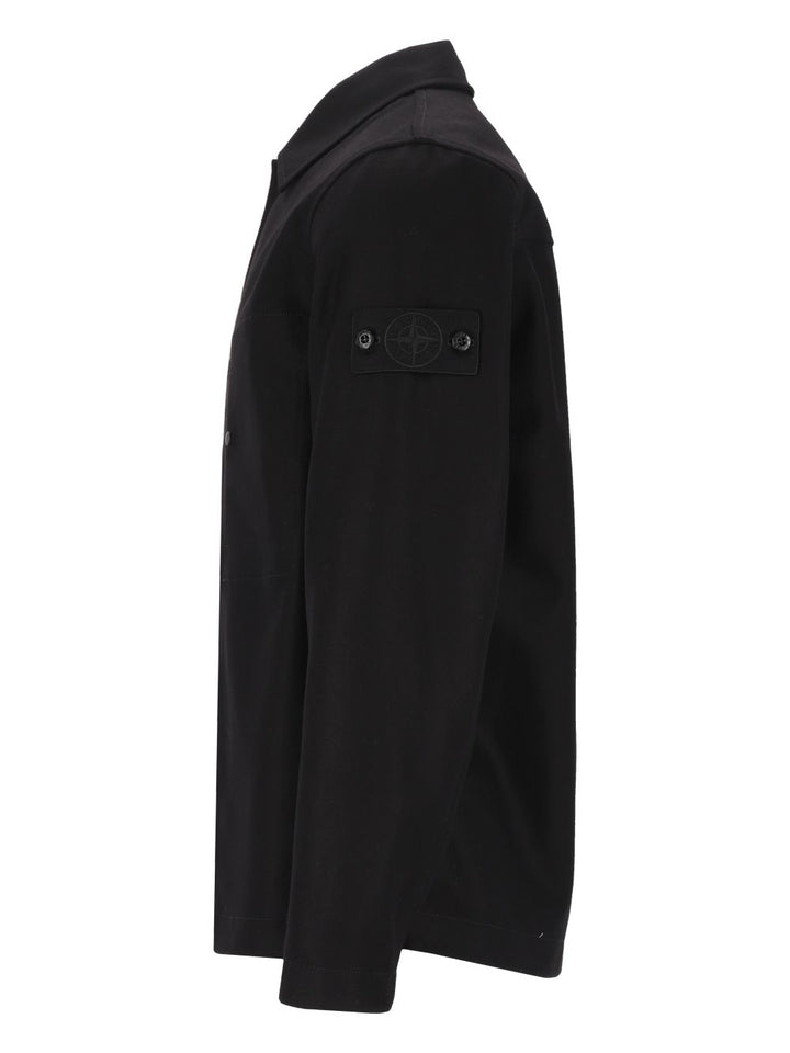 Stone Island Coated Jackets Black