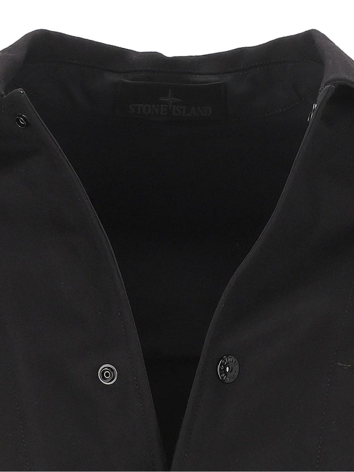 Stone Island Coated Jackets Black