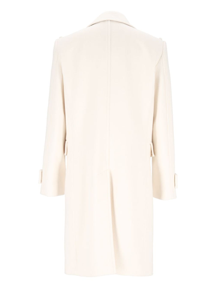 Burberry Double-Breasted Wool-Blend Coat Coats - White | cc946bf98c0889862c87ac31fa39b3f7ba590985