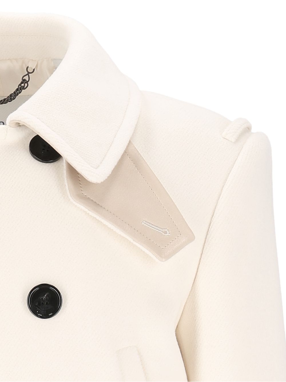 Burberry Double-Breasted Wool-Blend Coat Coats - White | 0e178cd4e14316ca3bf5f04351e240919b8ffd18