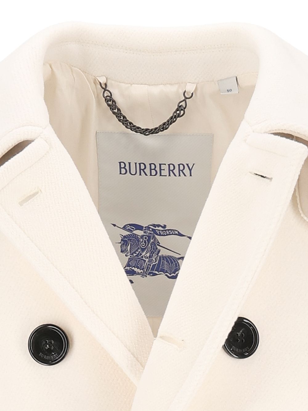 Burberry Double-Breasted Wool-Blend Coat Coats - White | 8cf14f33691ccd59b7698489c83851014a479560