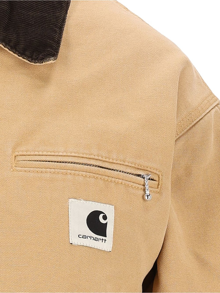 Carhartt Wip W' Og Detroit Jacket Stone Canvas Jackets Brown
