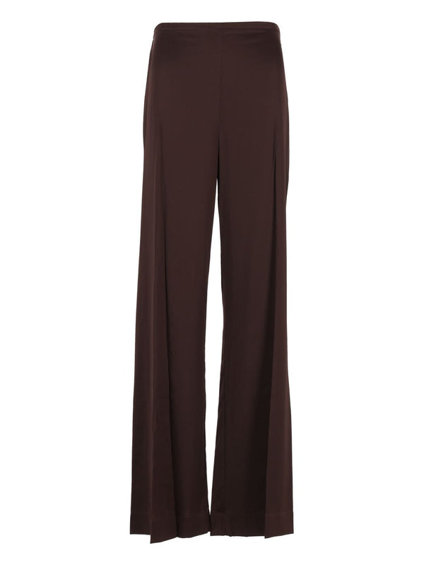Stroll Silk Pant Trousers Brown