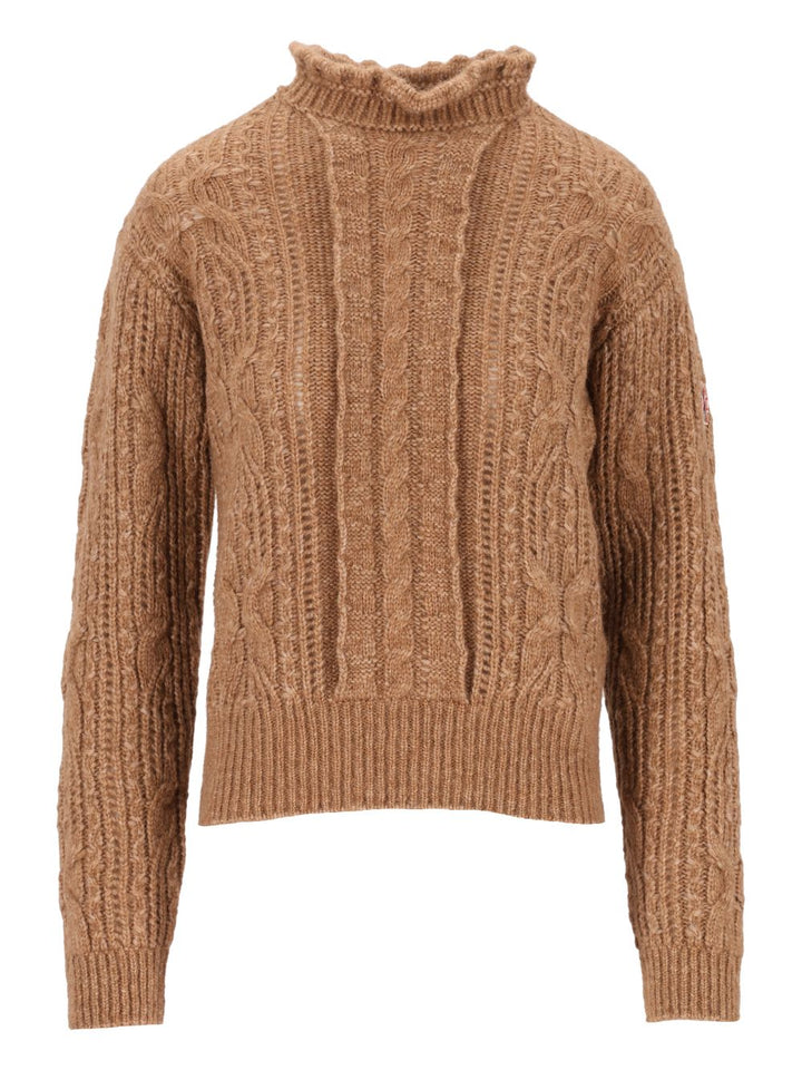Moncler Grenoble Crew Neck Knitwear Brown