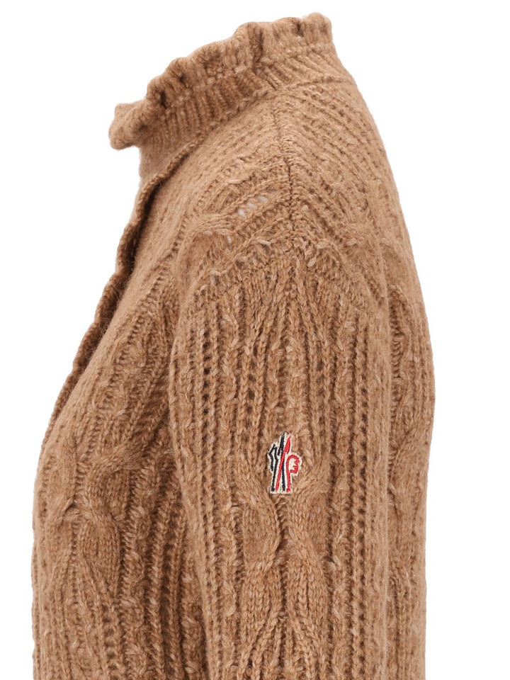 Moncler Grenoble Crew Neck Knitwear Brown