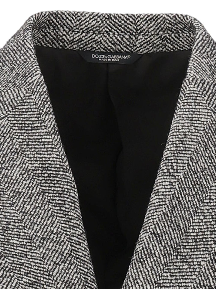 Dolce & Gabbana Double Breasted Coat Multicolor
