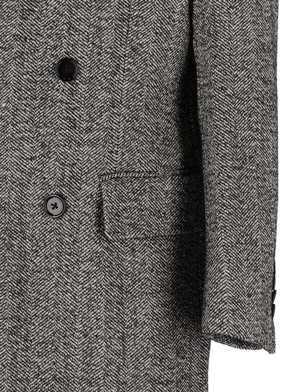 Dolce & Gabbana Double Breasted Coat Multicolor