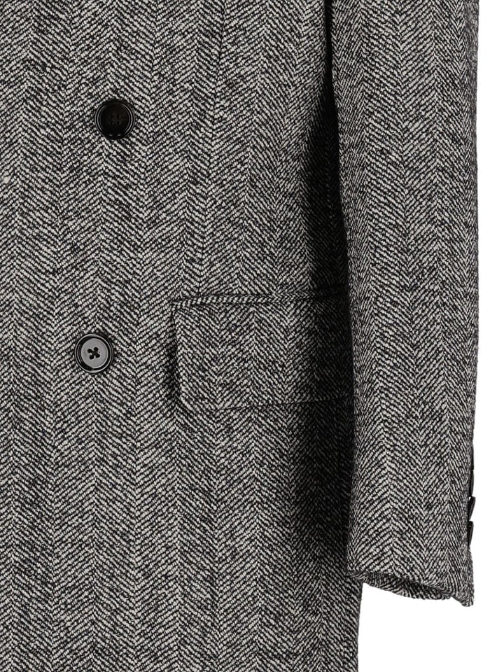 Dolce & Gabbana Double Breasted Coat Multicolor