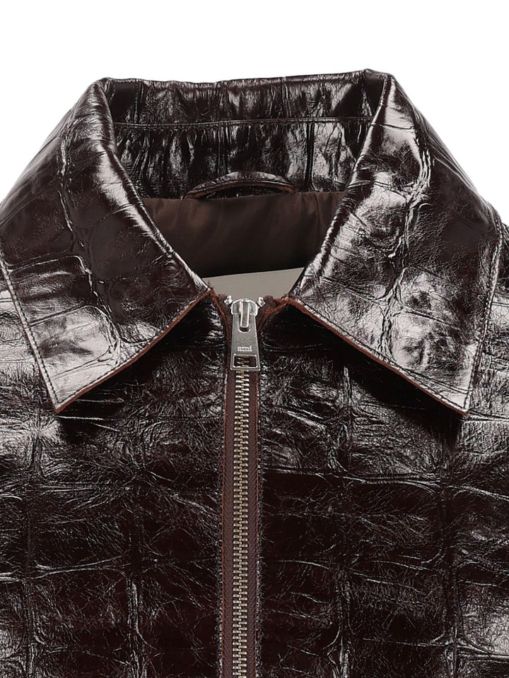 Ami Paris Zipped Jacket Grey