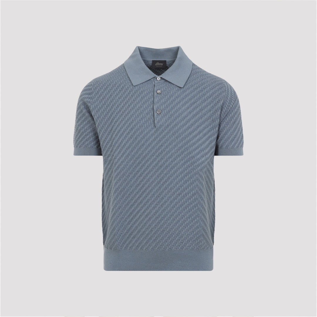 Brioni Polo - Blue | 2febca26b499f59ff2e0407e9360646a4e34554b