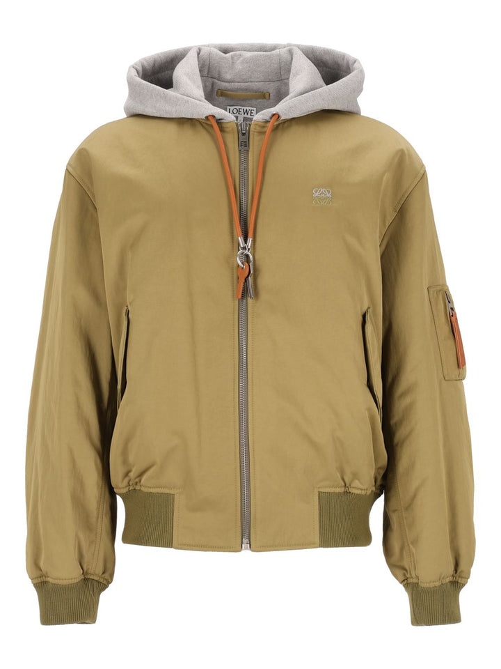 Loewe Technical Fabric Bomber Jacket Jackets - Green | 51181f76d871aa193edc5eba250e774171523eaa