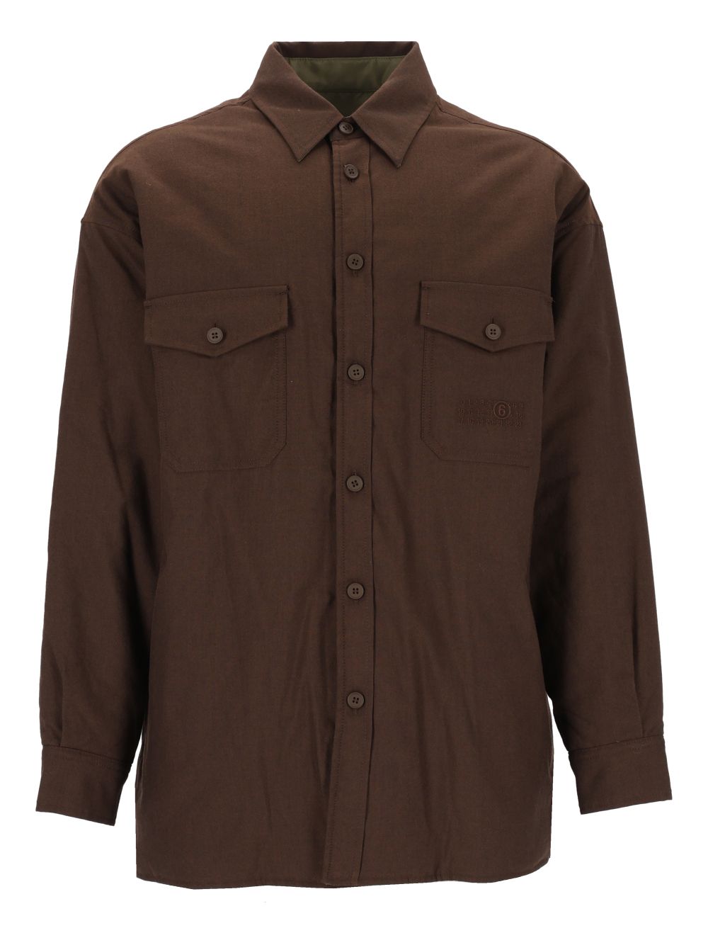 MM6 Maison Margiela Long-Sleeved Shirt Jackets Brown