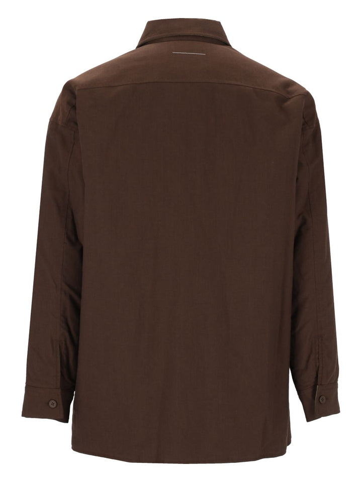 MM6 Maison Margiela Long-Sleeved Shirt Jackets Brown