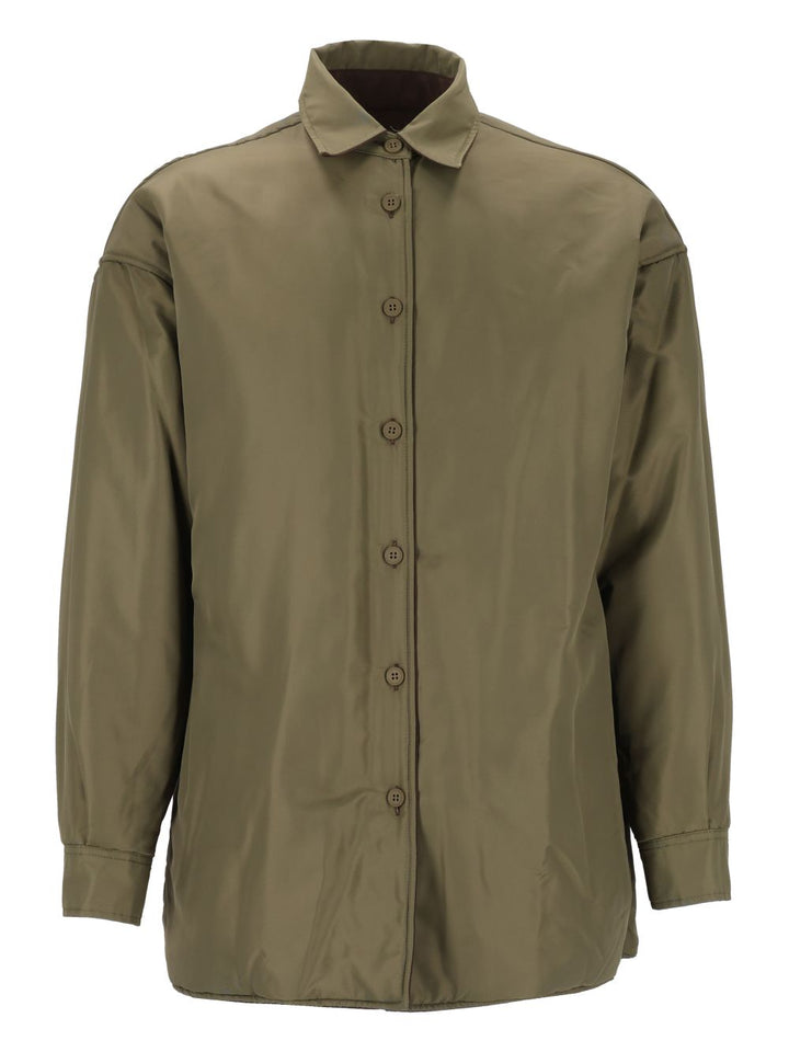 MM6 Maison Margiela Long-Sleeved Shirt Jackets Brown