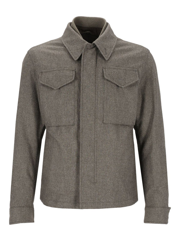 Giacca Sahariana Collo Bomber Jackets Green