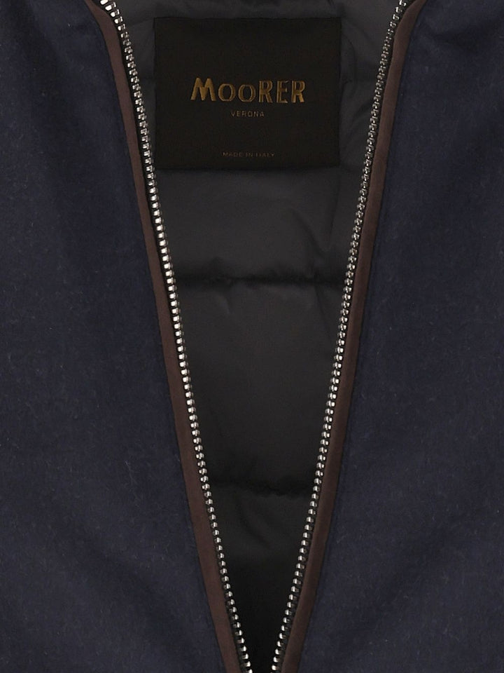 Moorer Donizetti Virgin Wool And Cashmere Bomber Jacket Jackets - Blue | 41e7ce642f81ebf03d6841af2ff0fc397d5dc92c
