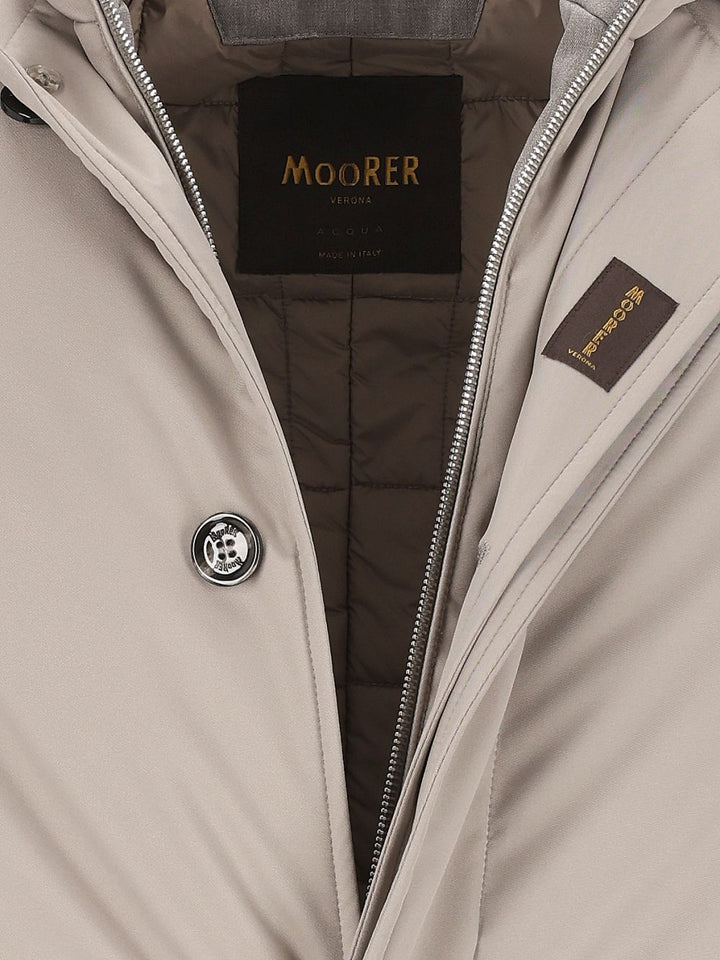 Moorer Ralli Technical-Fabric Coat Jackets - Grey | 5a3721485f8171a03b013c49c6fbc268e78922b6