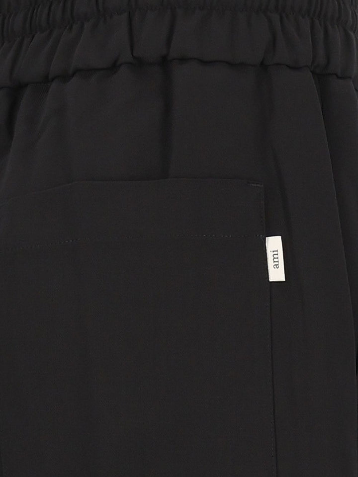 Ami Paris Elasticated Trousers Black