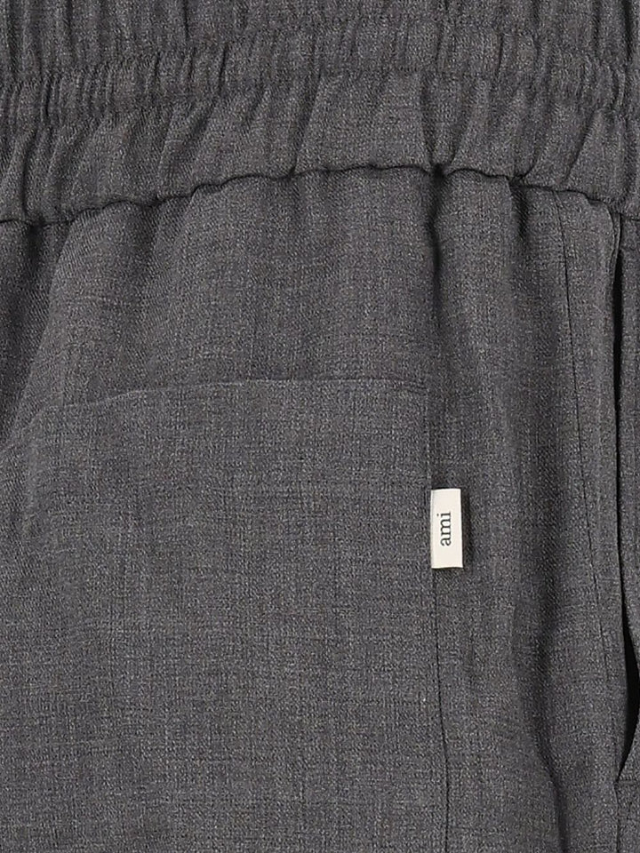 Ami Paris Elasticated Trousers Grey