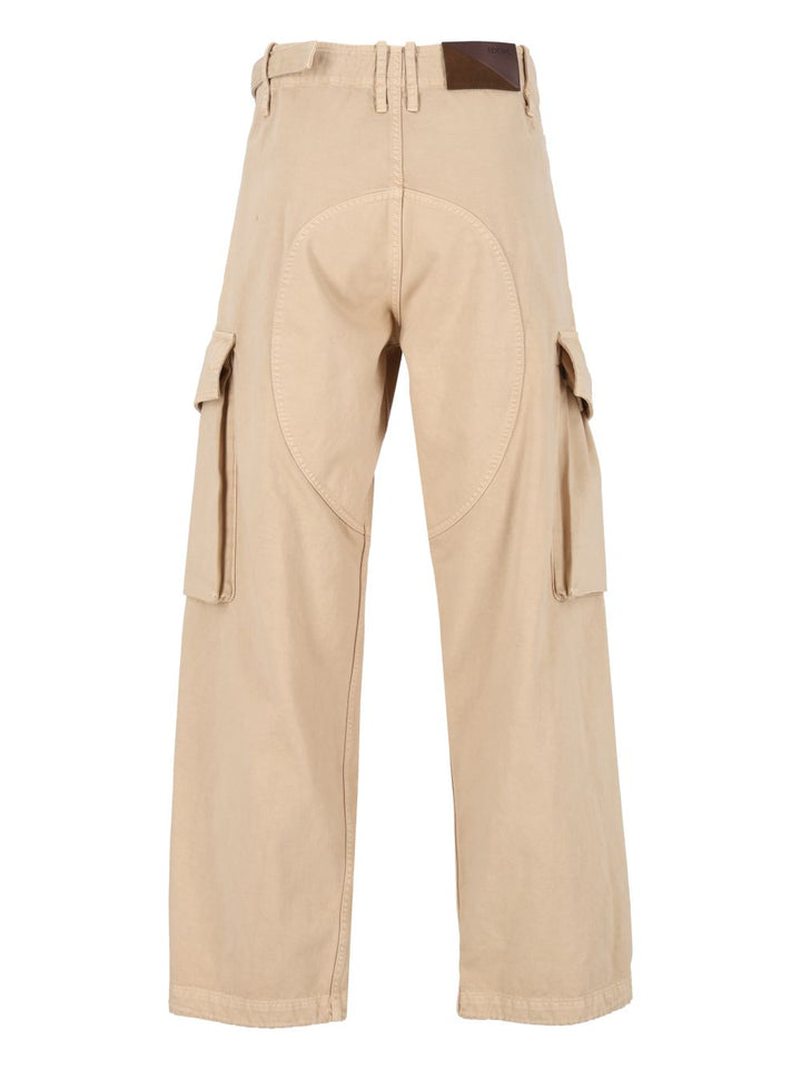 Loewe Cotton Cargo Trousers - Beige | 21e257c8bfa3de0e74f2118758df6aab901f5fe9