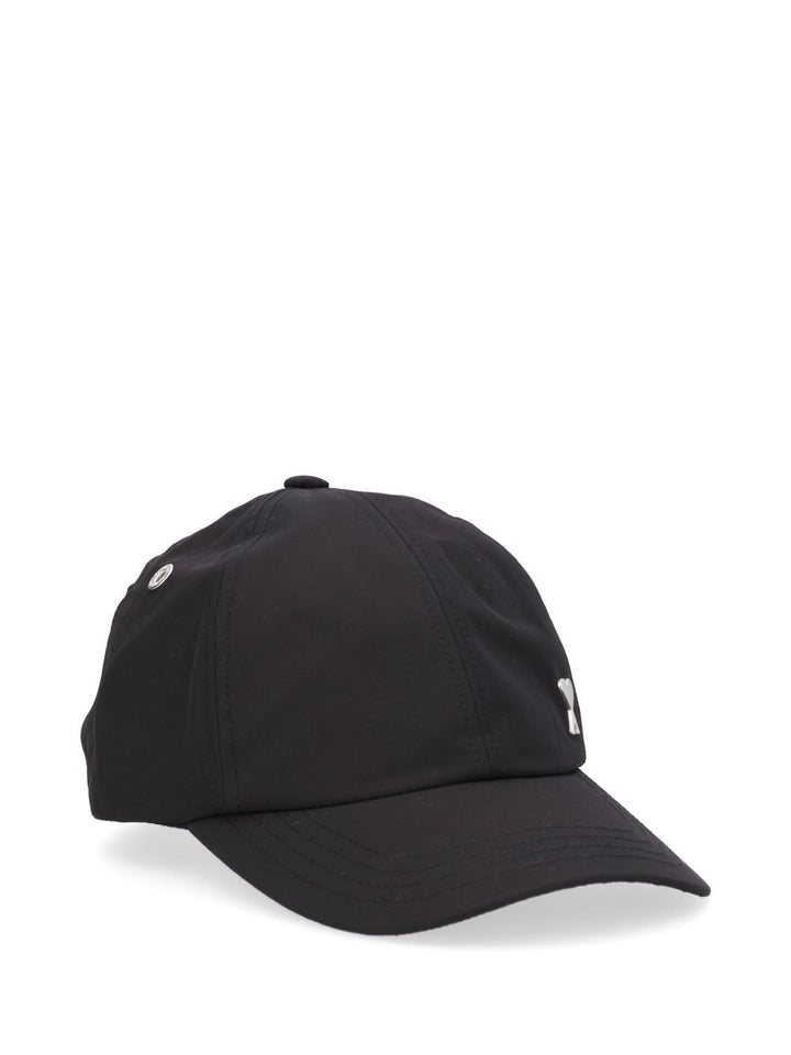 Ami Paris Ami De Coeur Stud Cap Hats Black