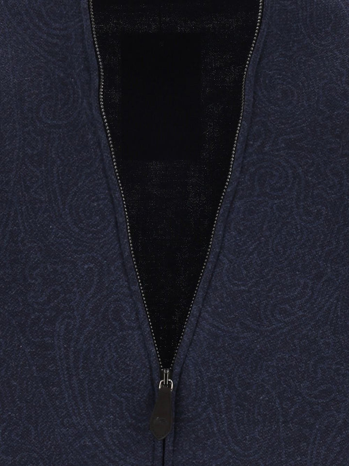 Etro Classic Knitted Bomber Jacket Jackets - Blue | f833d531a9e0caf7aa441f993ed46409d9db0575