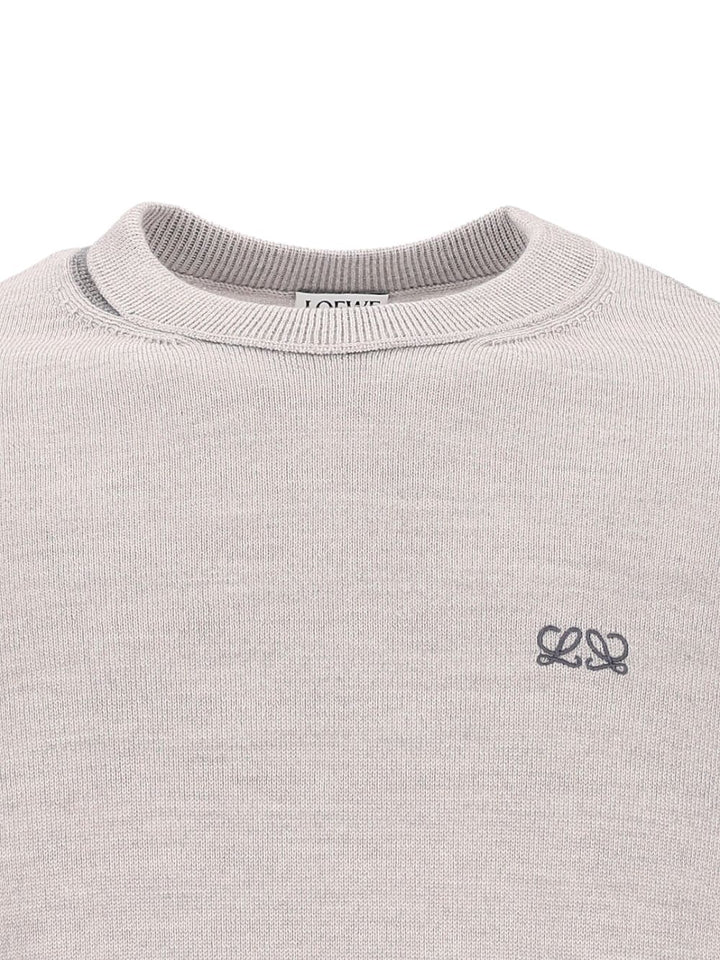 Loewe Merino Wool Sweater Knitwear - Grey | b10585e0fe52fa901e34bb94a41fc9f8fa103a55