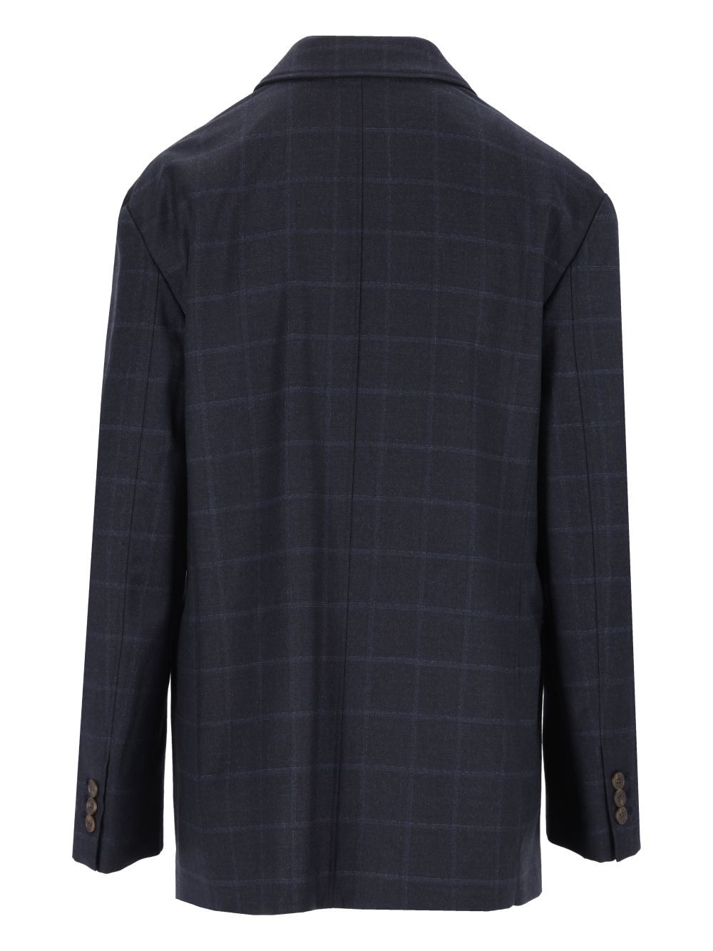 Emporio Armani Checked Blazer Jackets - Blue | a053a153ee0774787cd47cf7243b6588608df026