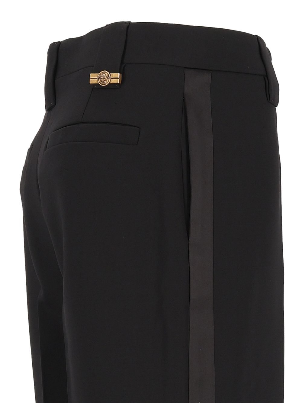 Versace Tailored Stretch Wool Trousers - Black | 2cc7d563246406f7ee56436b56a22c9c04c72f34