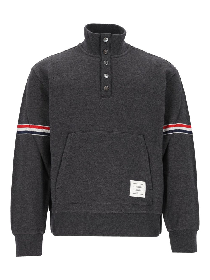 Thom Browne Piqué Sweatshirt Sweatshirts - Grey | 46a8ebddcf5e41b6a8d267cd8b36c90ff8b0a039