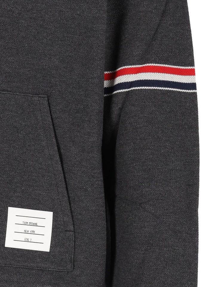 Thom Browne Piqué Sweatshirt Sweatshirts - Grey | 41ba24931c9ca68a8f7575106912e45eae52718b