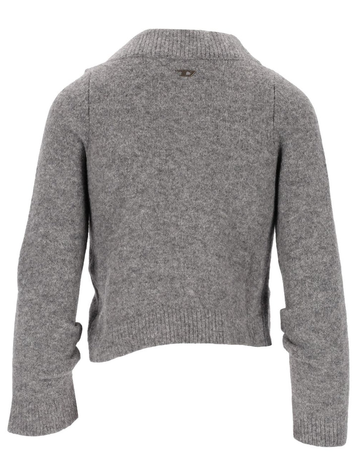 Diesel M-Ava Blend Cardigan Knitwear - Grey | 53fe3f229854957a59444ce669a995ef3636bbda