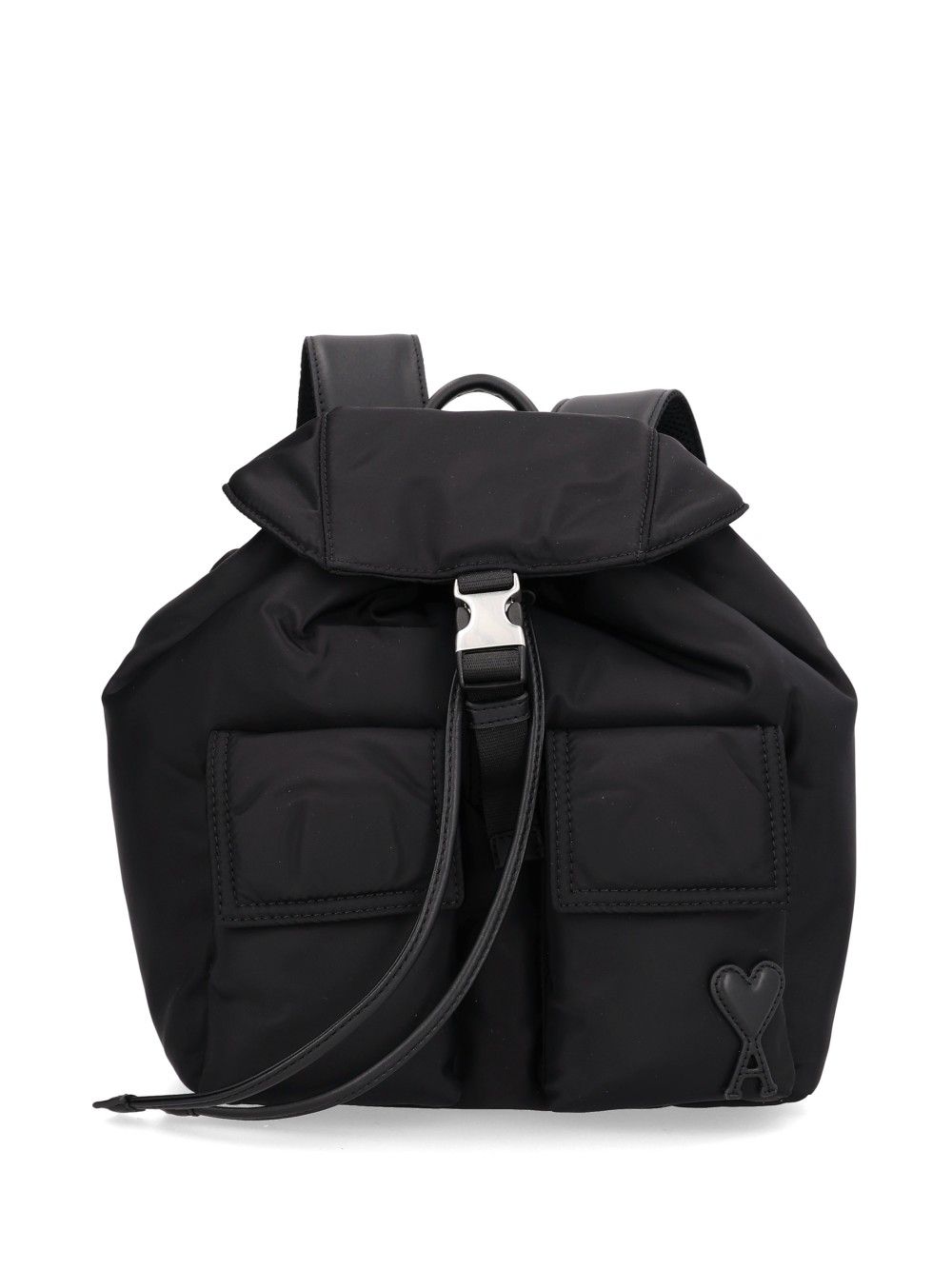 Ami Paris Small Flap Backpack Marcel Backpacks & Travels Black