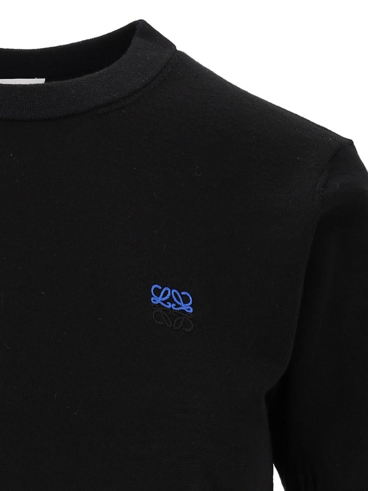 Loewe Merino Wool Top Knitwear - Black | b6faca318b1cbc5130379c5d40af0f9b7b775bd9