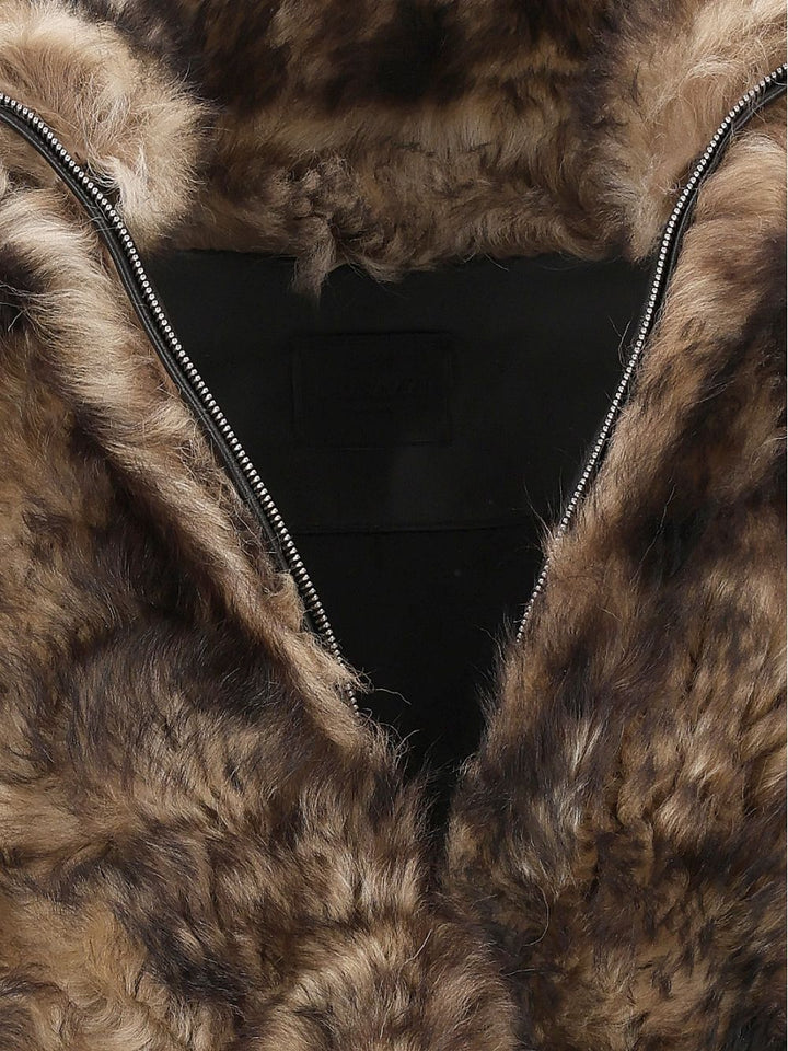 Durazzi Milano Cropped Shearling Jacket Coats - Brown | f9c4a5b3cfb8a90250a988c54d3348ceb5111571