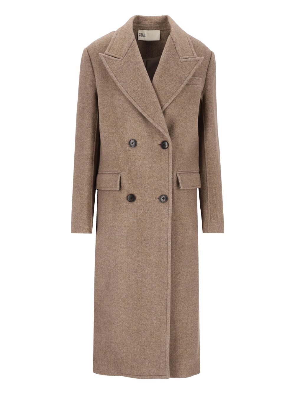 Tory Burch Double Breasted Wool Coat Coats - Beige | 907fa5362b41084926dc72efee6ede9d6e663db9