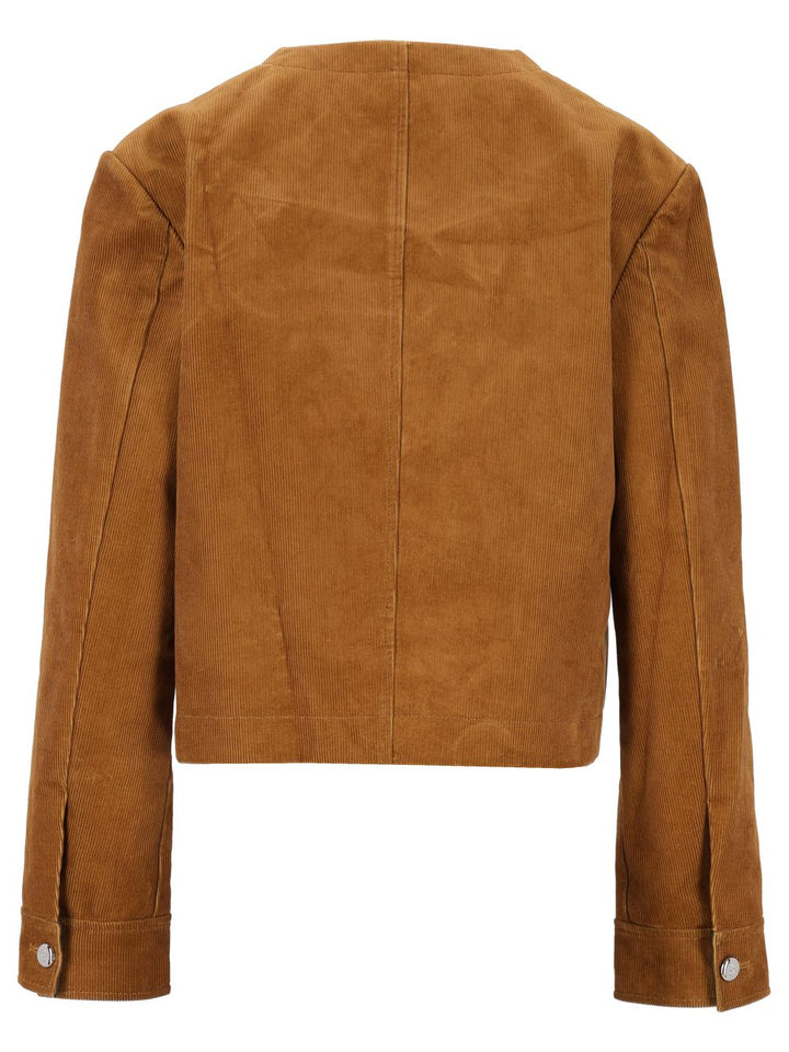 Tory Burch Corduroy Jacket Jackets - Brown | 70faac45dd94123277602632181e8a23e13598db