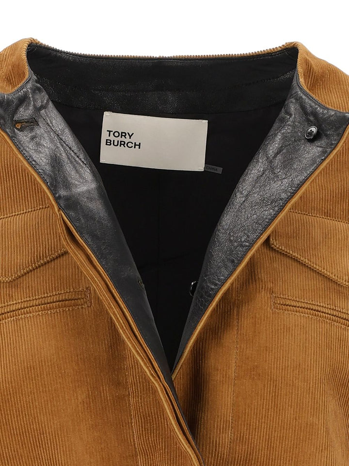 Tory Burch Corduroy Jacket Jackets - Brown | 8fde29c0b5ca01d7e365bc2e6960b0a918ed0750