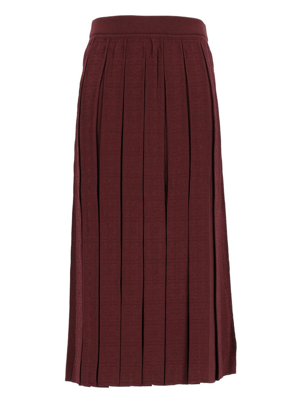 T Monogram Jacquard Skirt Skirts Brown