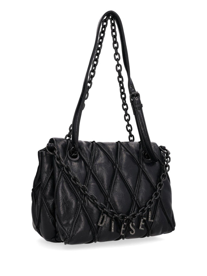 Diesel Charm-D Shoulder Bags - Black | 1394caaf9f85e5a22805f7cd3406316c081d6dcb