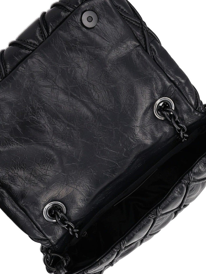 Diesel Charm-D Shoulder Bags - Black | b8264a05fe51981e7e7d24dcc4f5278ef3b54714